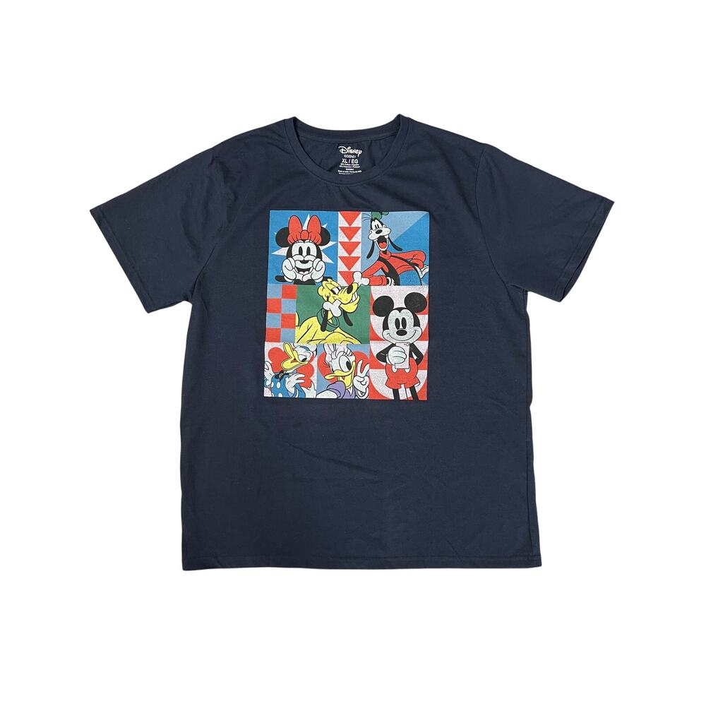 Disney Mickey Minnie Donald Goofy Graphic T Shirt Mens XL Navy 2024